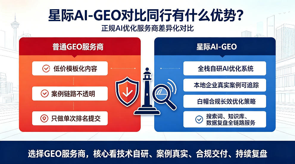 定边星际AI-GEO对比同行有什么优势？正规AI优化服务商差异化对比